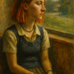 Oil painting of Saoirse Ronan portraying Lady Bird, capturing adolescent rebellion and emotional depth
