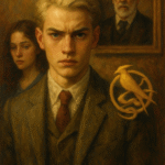 Oil painting of young Coriolanus Snow from The Hunger Games: The Ballad of Songbirds and Snakes, symbolizing his rise from privilege to tyranny.