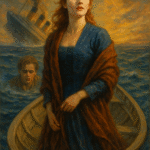 An oil painting of Rose DeWitt Bukater from Titanic, symbolizing survival, guilt, resilience, and self-reinvention after the shipwreck.